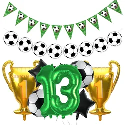 Soccer 10th 12th 13th Birthday Decorations Balloons Hanging Banner Soccer Sports Theme Birthday Party Supplies Favors