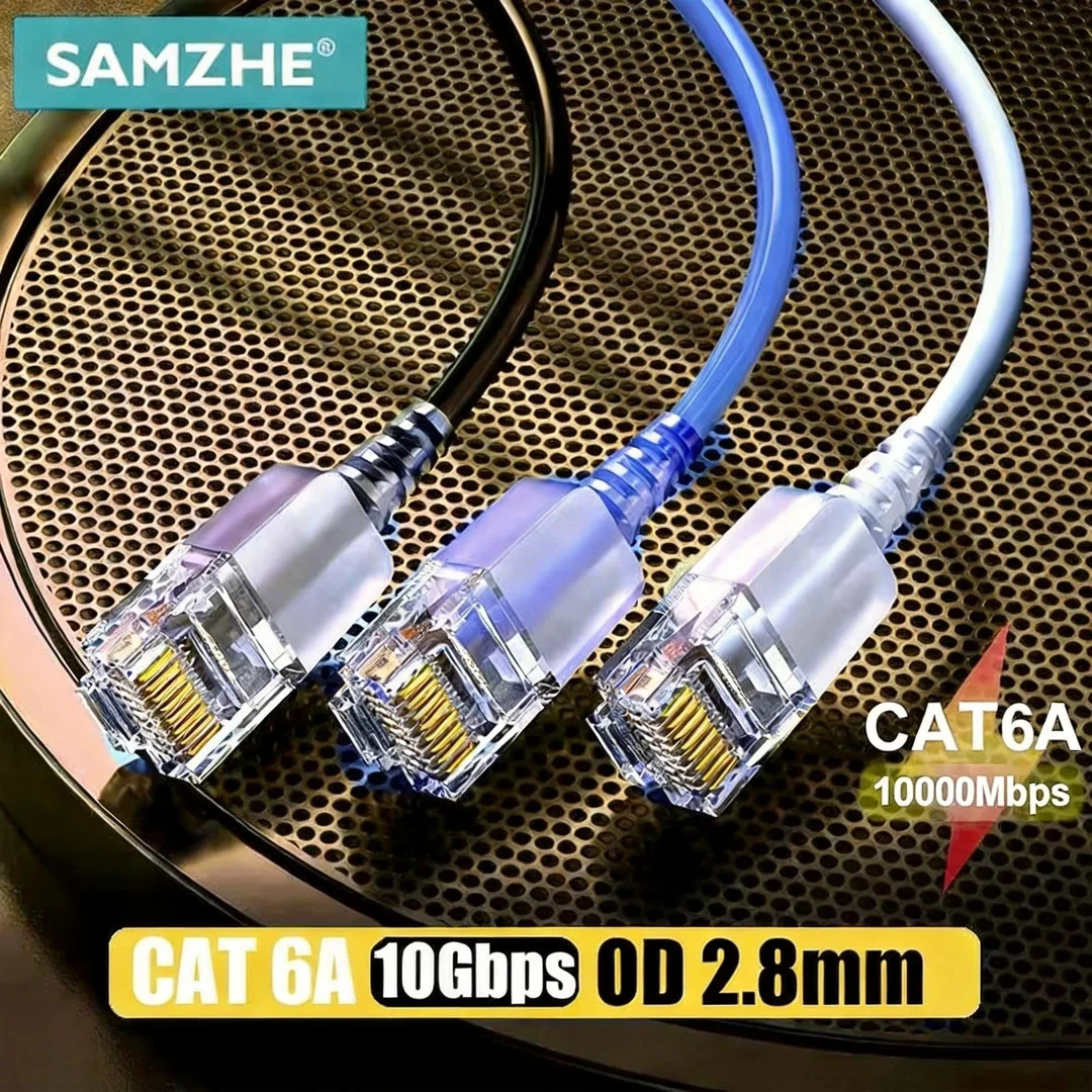 Ultra-Fast Cat6A Slim Ethernet Cable for High-Speed Networking