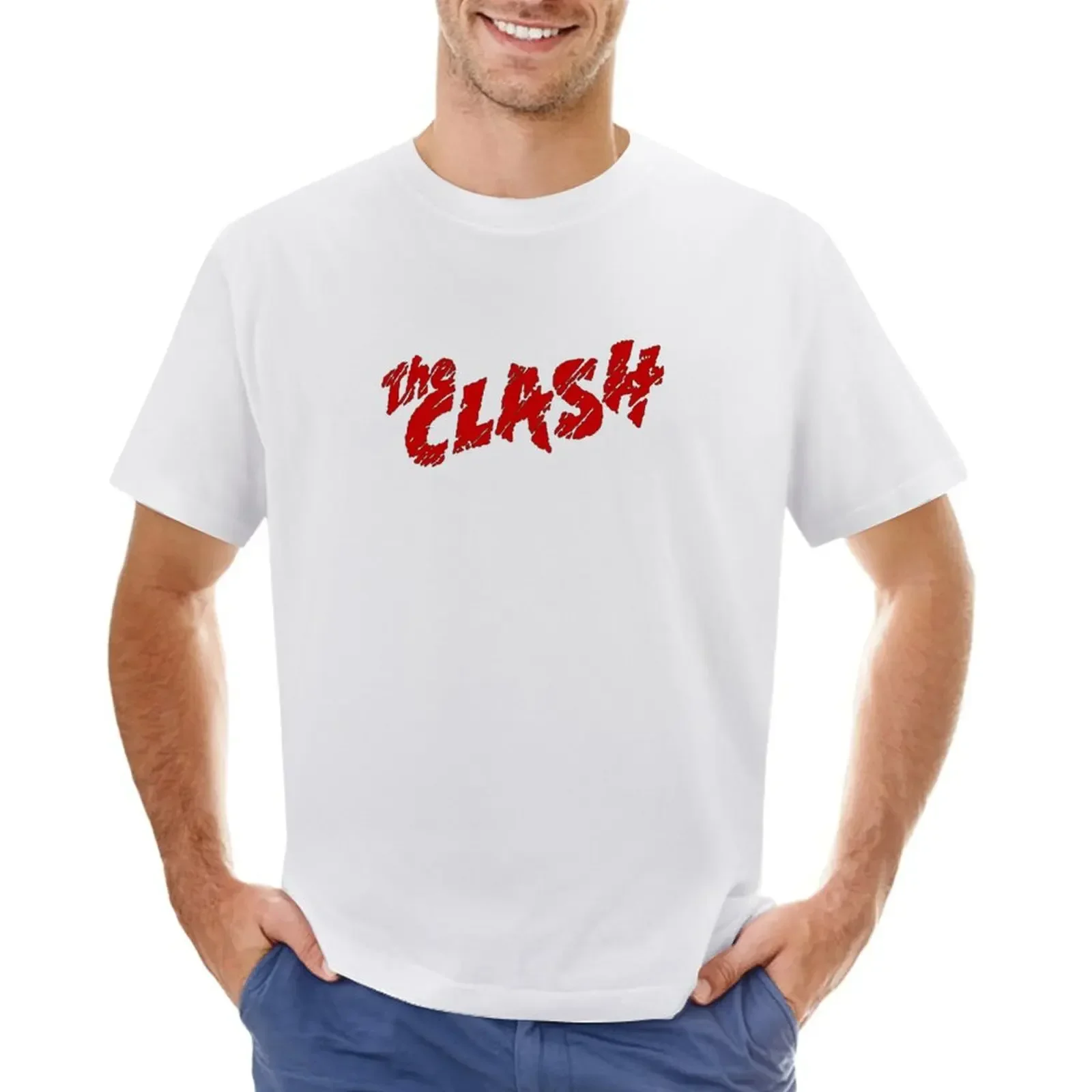 

graphic tees anime heavyweight t shirts for men the clash in punk T-shirt shirts men clothing harajuku oversized t shirt