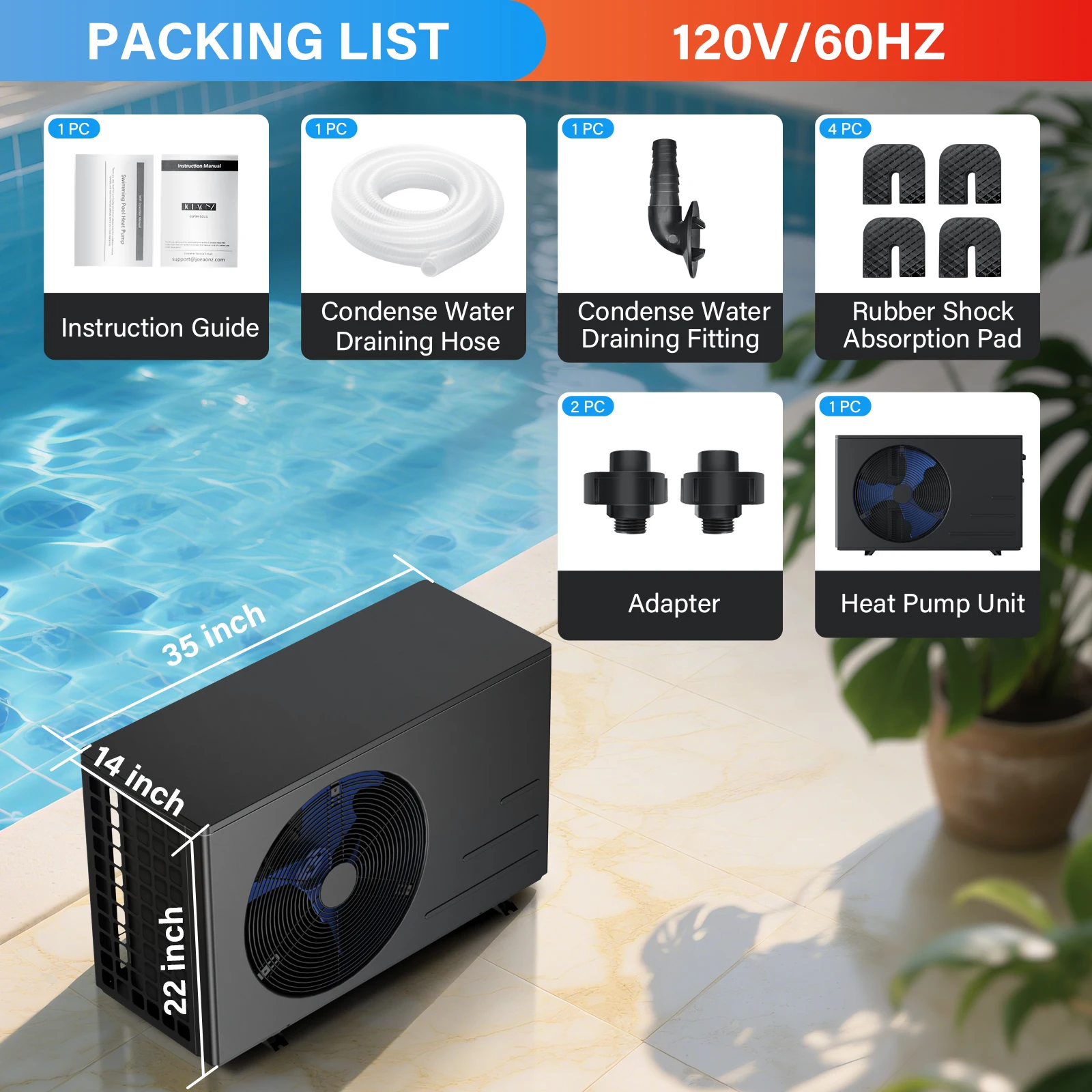 30000 BTU Above Ground Swimming Pools Heater 2