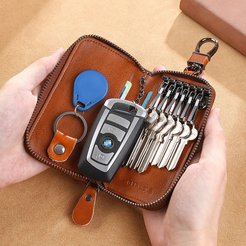 Car Key Chain Mens Key Organizer Men'S Key Holder With Card Slots