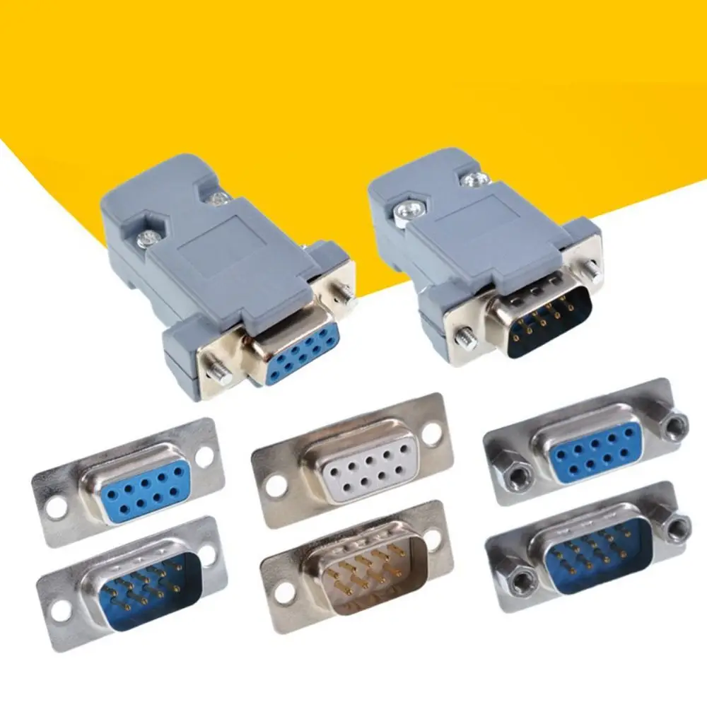 DB9 D-sub Connectors Plug with Plastic Shell for RS232 Serial