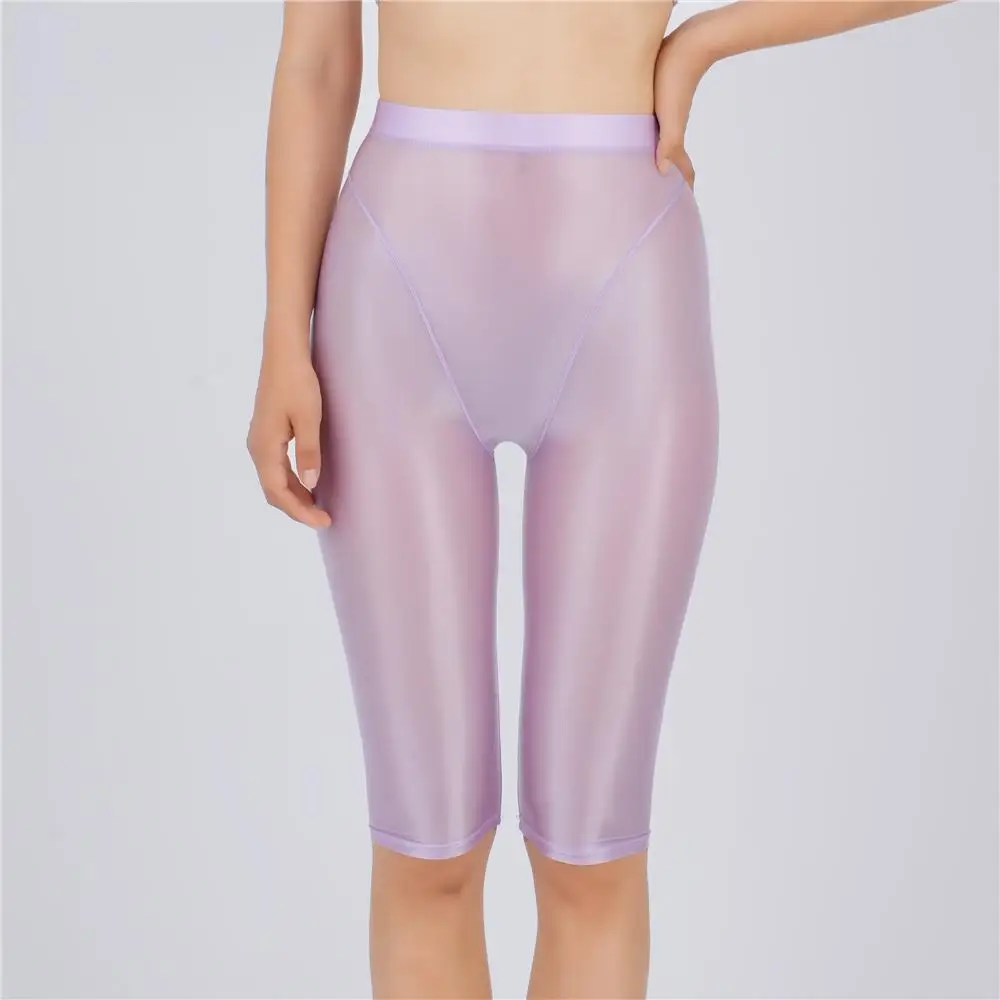 Sexy Women Thin Sheer See Through High Waist Shorts Pants Candy Color Elastic Shaper Hot Short Soft Casual Yoga Short Pant
