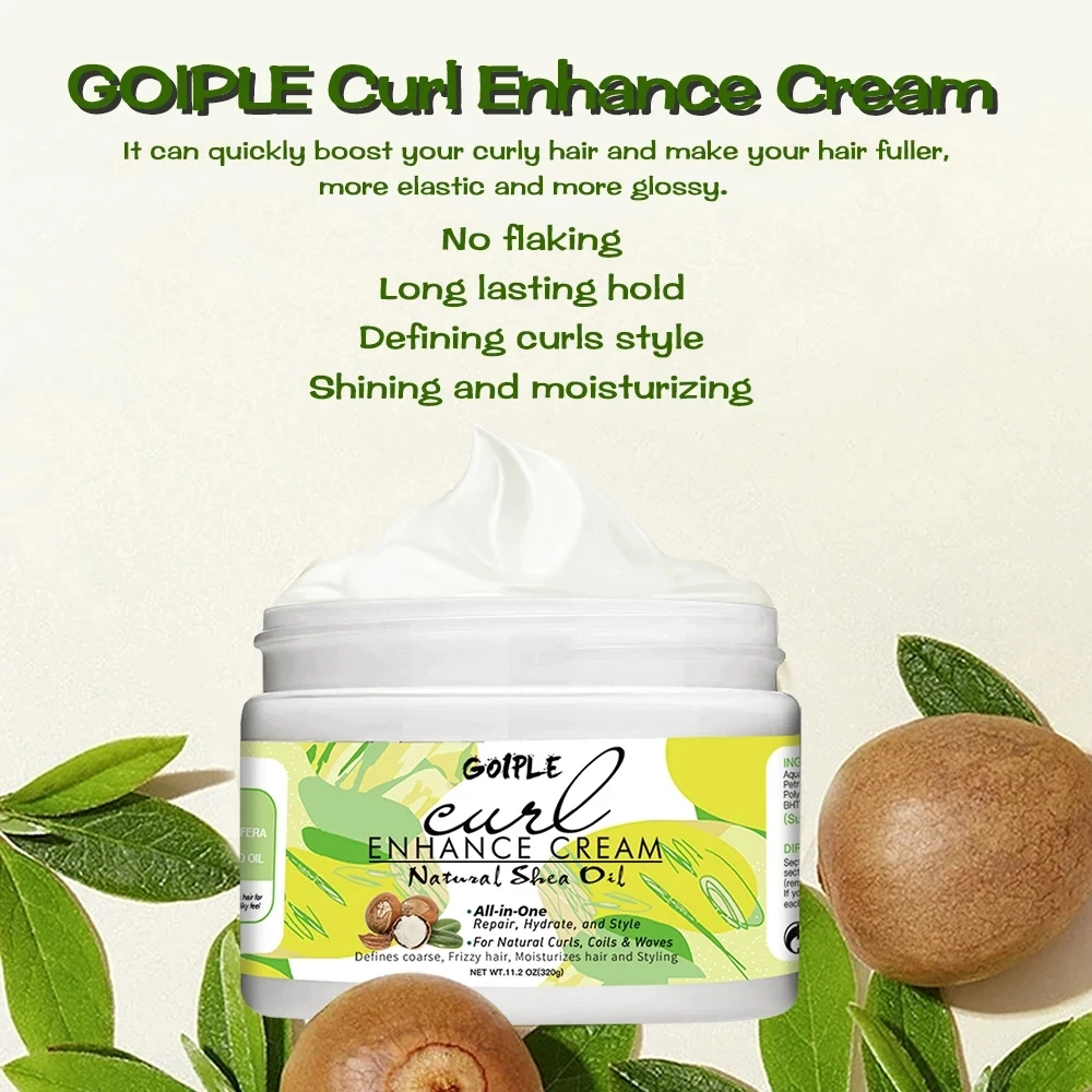 320G Curl Enhancing Cream for Frizz Control Curl Defining Curly Wavy Hair Care Elastin Styling