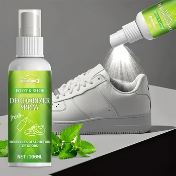 Spray Deodorante per Scarpe, Rapido ed Efficace, Rinfrescante, Rimozione Duratura degli Odori, Adatto per Scarpe Sportive, Fitness, Viaggi e Uso Domestico