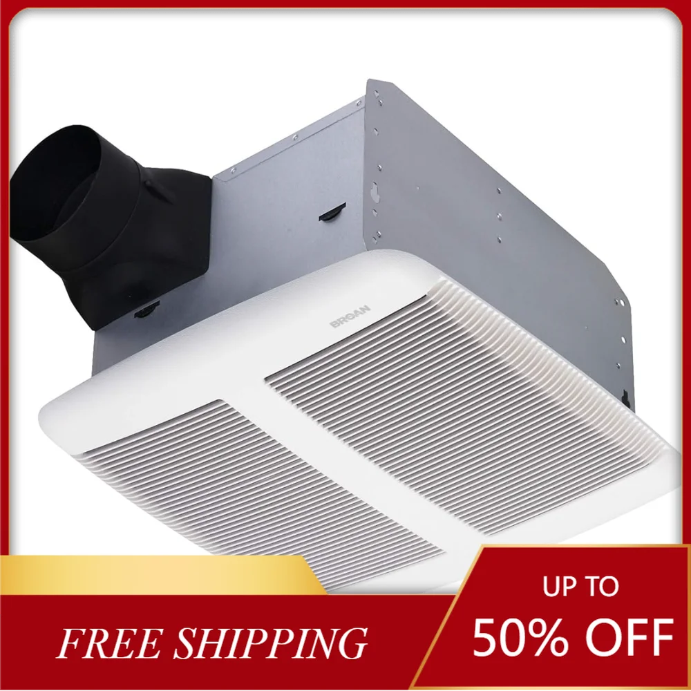 

NEW Broan-NuTone SPK110 Bluetooth Speaker Ventilation Fan, ENERGY STAR Certified, 110 CFM, 1.0 Sones, White