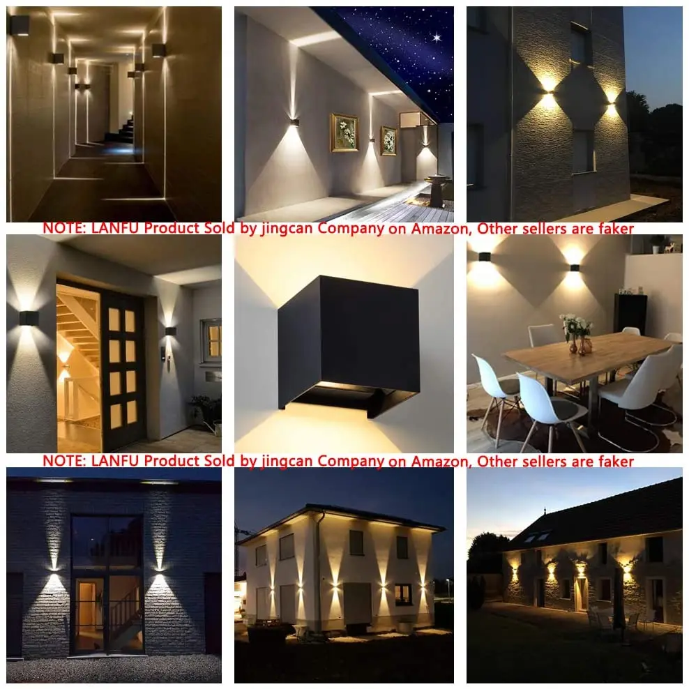 Wall Light Outdoor LED Waterproof External Stairs Street Interior Garden Living Room Fixture Decorative Home Lamp Decor Wall Led