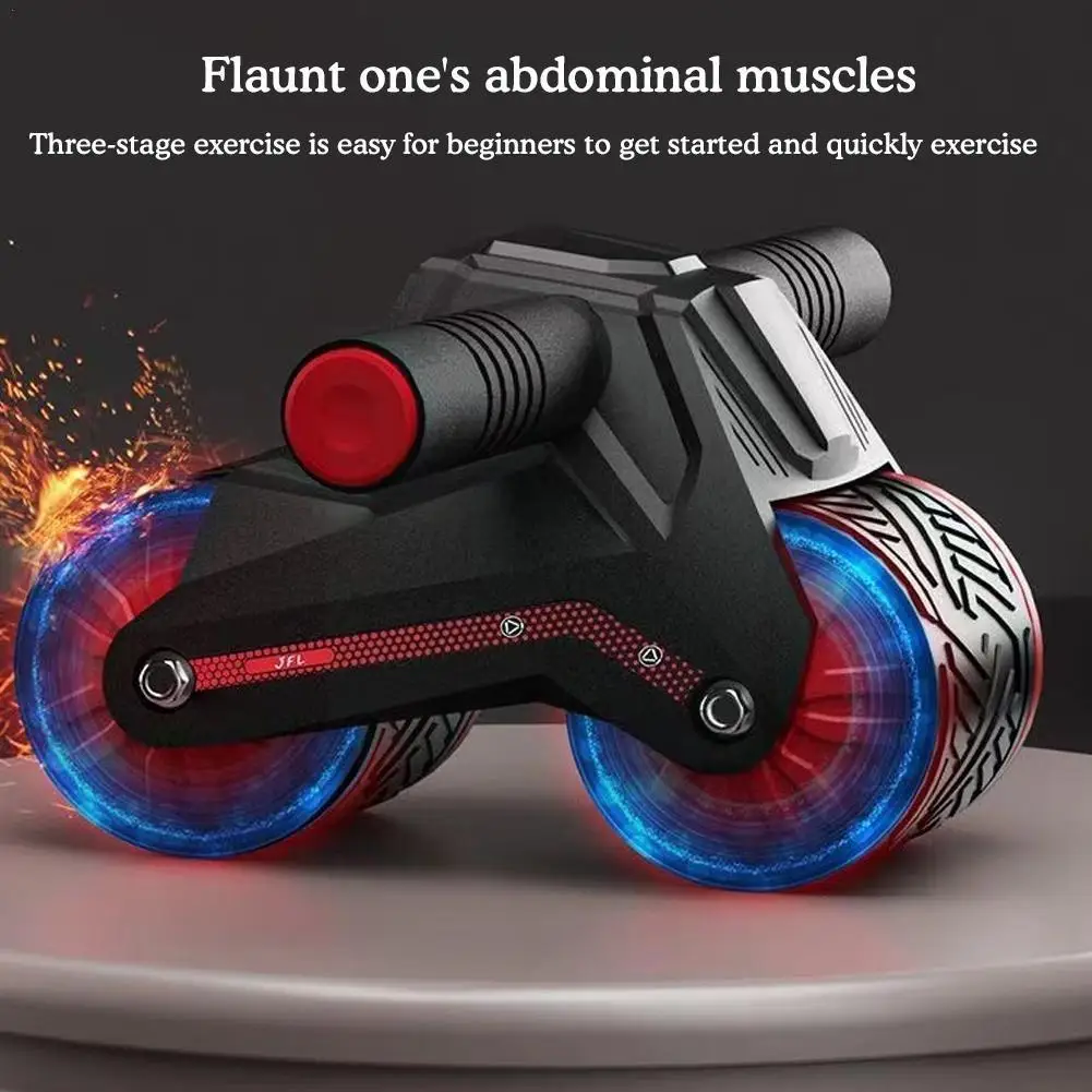 

Abdominal Muscle Wheel Durable Muscle Stretch Roller Antiskid Plastic with Kneeling Pad Automatic Rebound for Training Equi F3E0