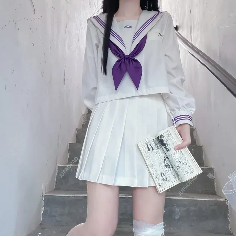 Jk Uniform Japanese Student JK Sailor Suit Long-sleeved Intermediate Suit Cosplay-Friendly Uniform Cute Japanese Style