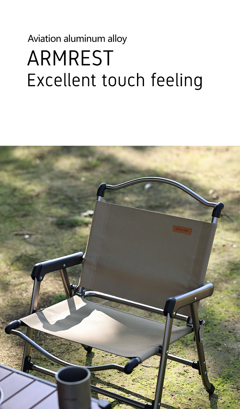 High quality outdoor folding kermit camping chair portable lightweight aluminum frame chair with handle armrest pockect