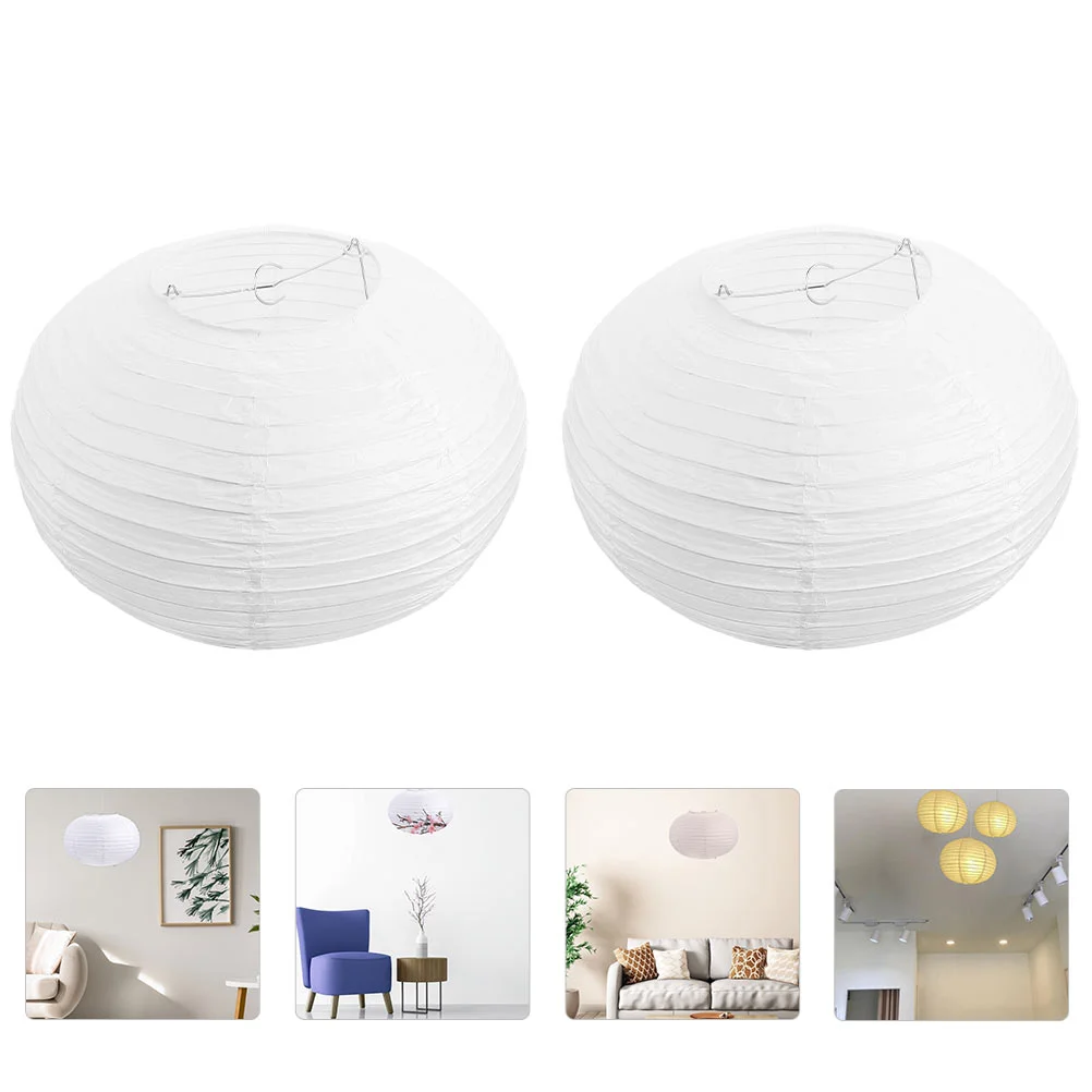 

White Oval Round Lampshade E14 Rice Paper Pendant Lamp Shade Diy Chinese Japanese Hanging Chandelier Cover