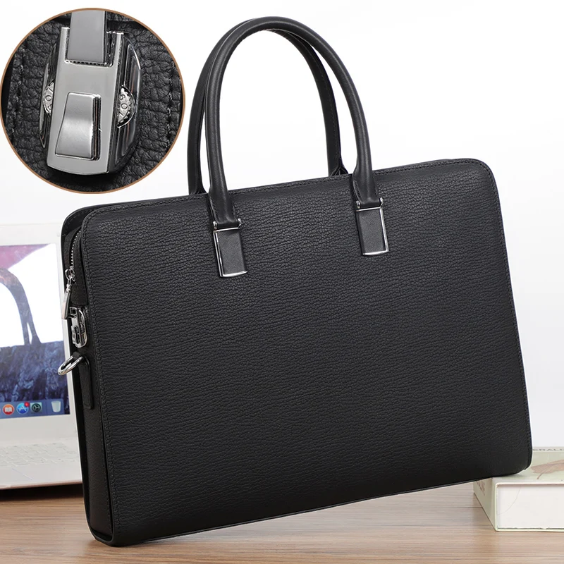 LuxuryBrandGenuineLeatherMenLaptopBagBriefcaseFashionMens