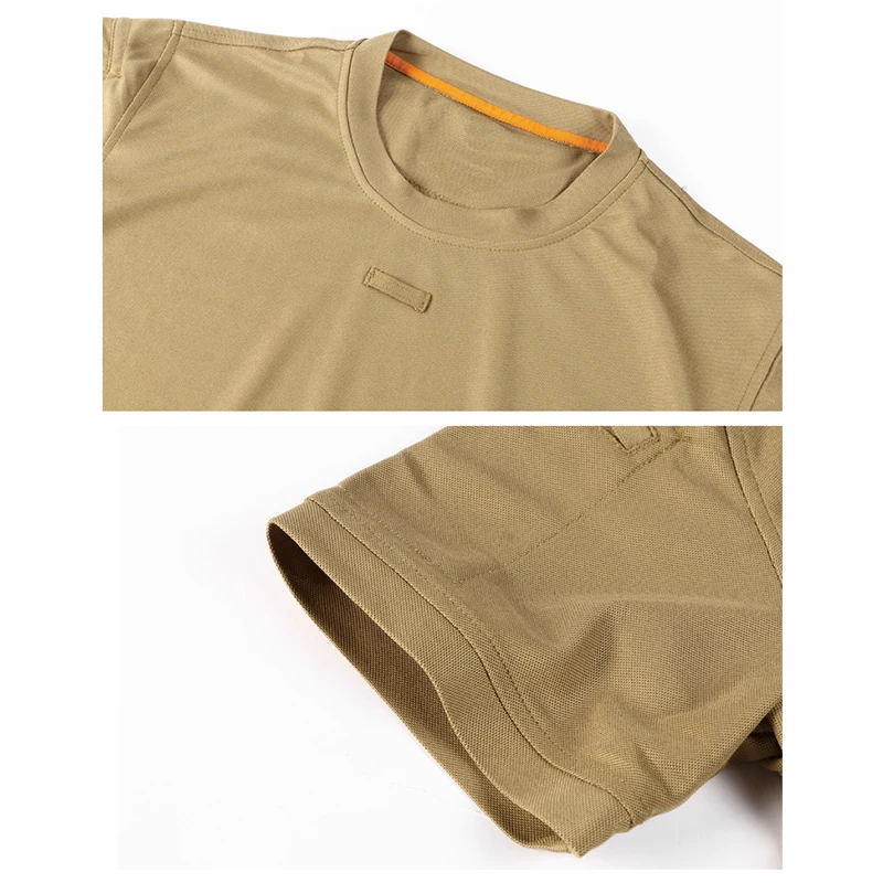 Men's Summer T Shirt Quick Dry UV Proof O-Neck Tactical Breathable Top for Camping Trekking Hiking Climbing Short Sleeve Shirt
