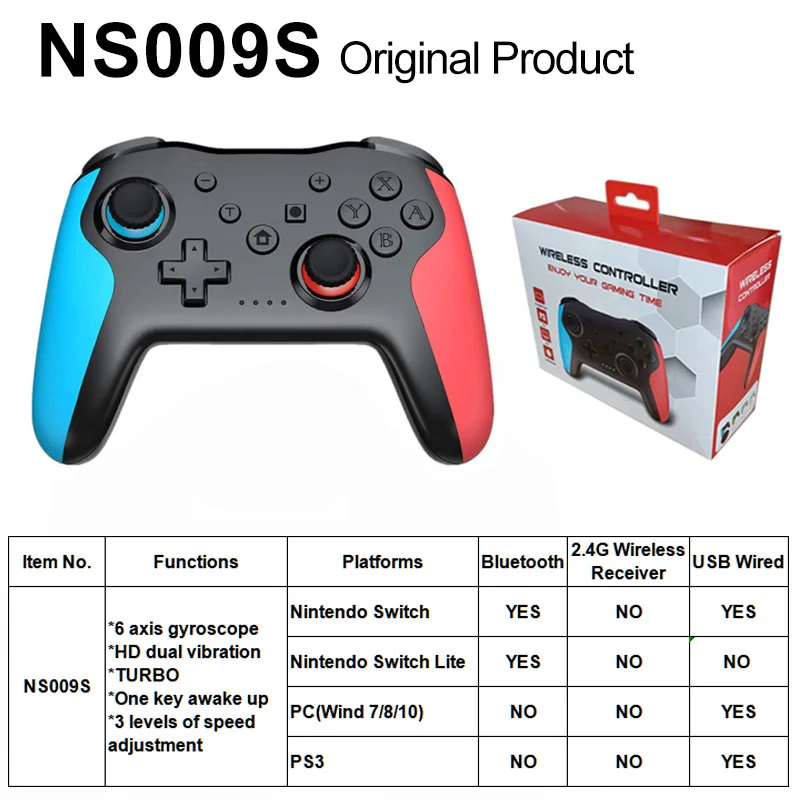 GAMINJA BT 2.4G Draadloze Controller Voor Nintendo Switch Pro Smartphone PC TV Box Tablet PS3 Tesla Gamepad PC joystick Controller