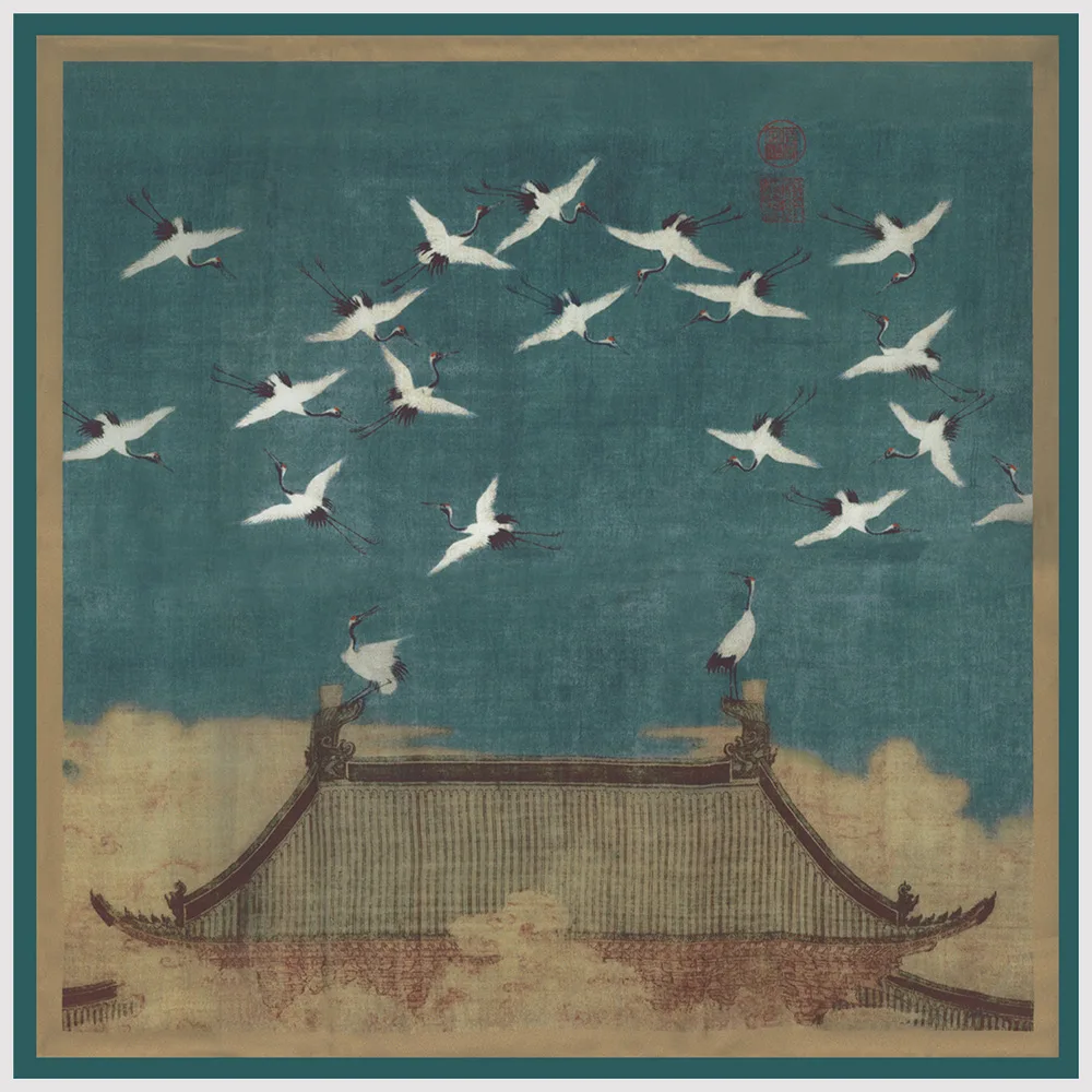 New Silk Scarf Women Pheasant Print Square Scarves Head Echarpes Silk Foulards Femme Wraps Beach Shawls Bandana Lady Hijabs 90CM 3