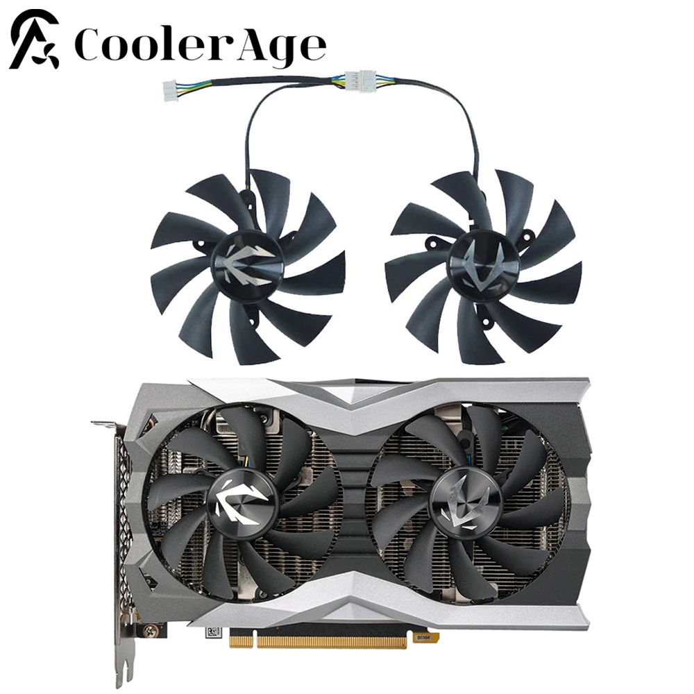 Ventola Della Scheda Video Per Ventola Gpu Zotac Geforce Gtx 1660 1660Ti Rtx 2060 2070 87Mm Ga92A2H Gtx1660 Gtx1660Ti Rtx2060 Rtx2070