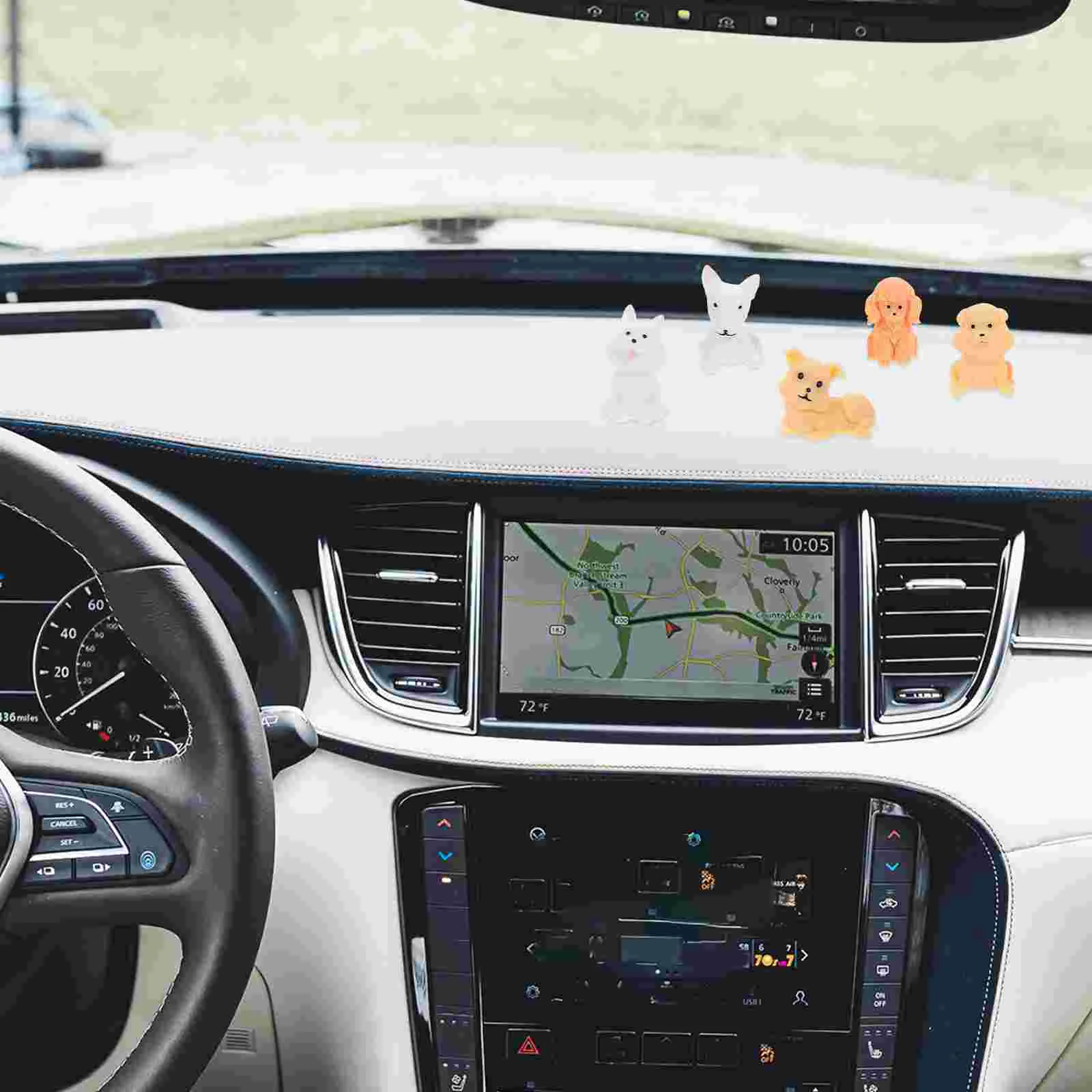 

5pcs Microlandscape Puppy Ornaments Office Desktop Decor Resin Carving Puppy Sculpture (Mixed Style)