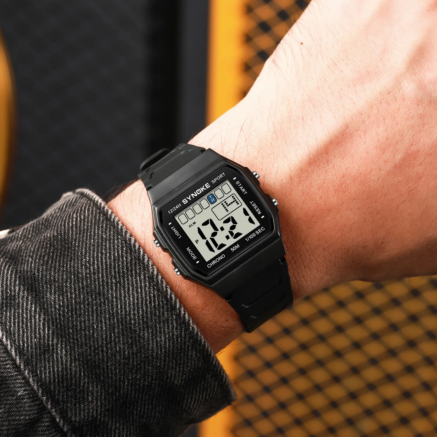 SYNOKE orologio da uomo sportivo orologio digitale impermeabile