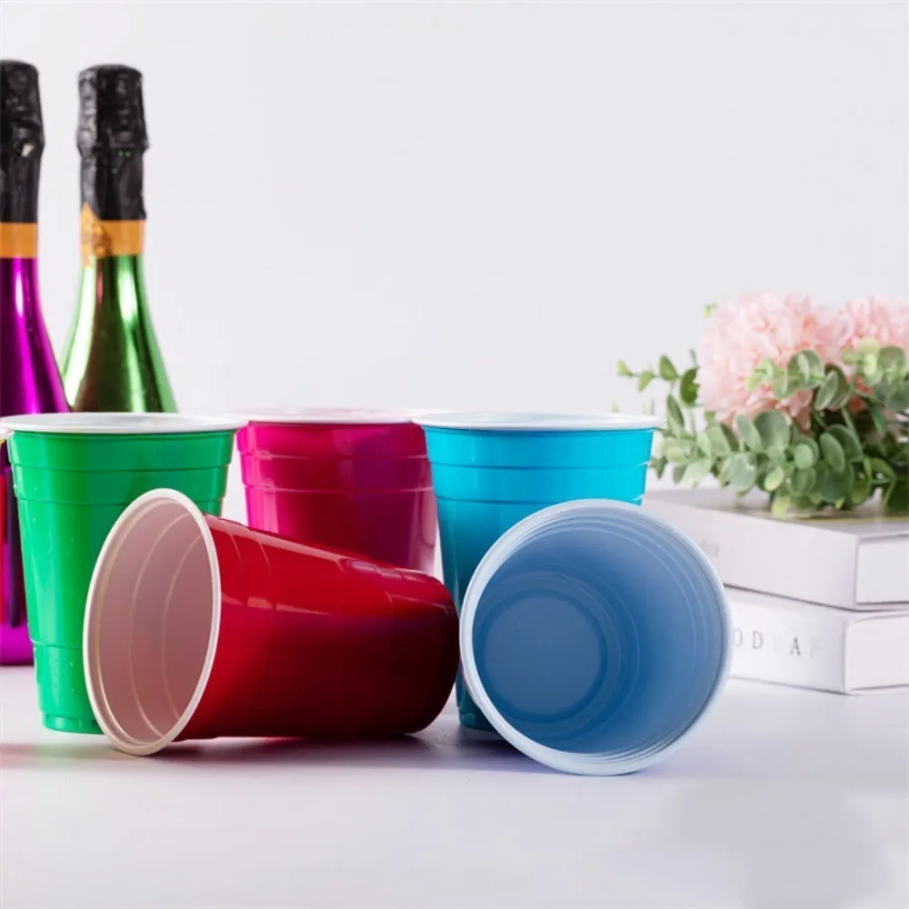 Disposable Plastic Cups Party 200ml  Red Party Cups Disposable Plastic -  50 Pcs - Aliexpress