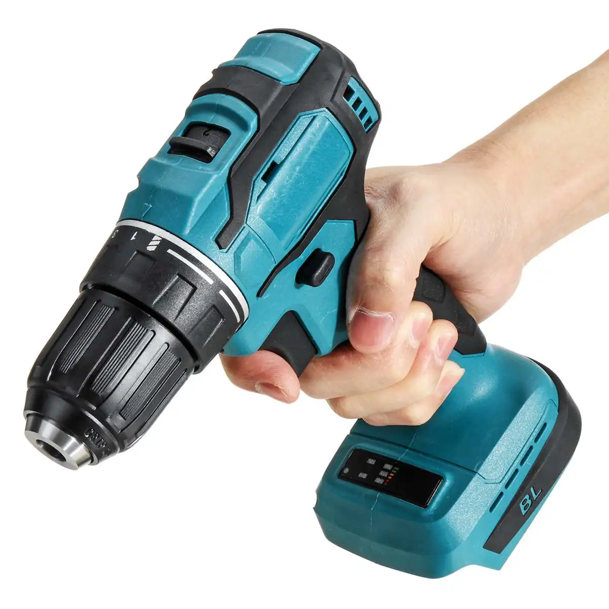 

18V Brushless Cordless Electric Impact Drill 13mm Rechargeable Hammer Drill Screwdriver Wrench Power Tools Makita Battery