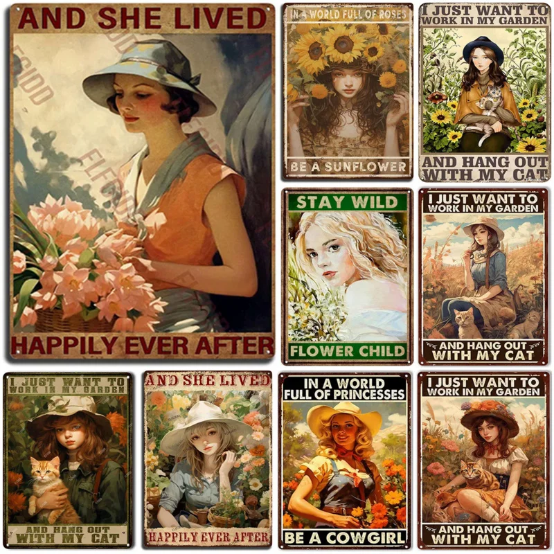 Carteles de Metal Vintage para decoración de garaje, jardín, hogar, cafetería, sala de estar, Club, Bar