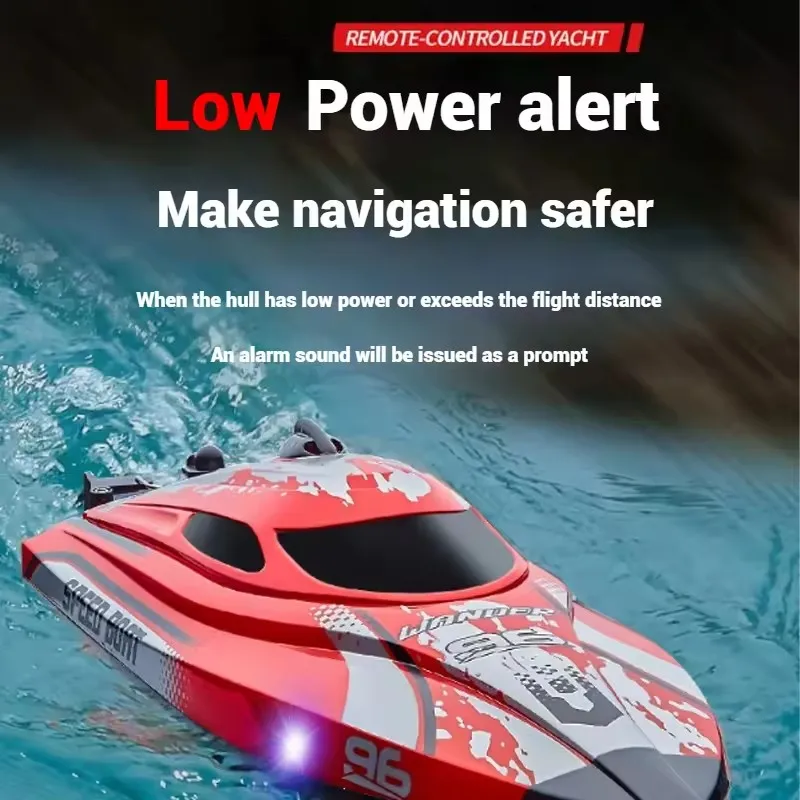 Bateau RC rapide 2.4GHz avec batterie - 1 ou 2 batteries, 3 couleurs