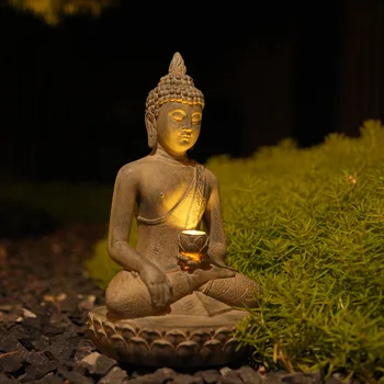 Solar Buddha Garden Statue 1