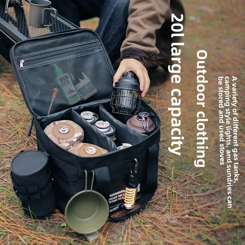 Outdoor Storage Bag Set 20L Pot Cooker Gas Tank Storage Bag Camping Picnic