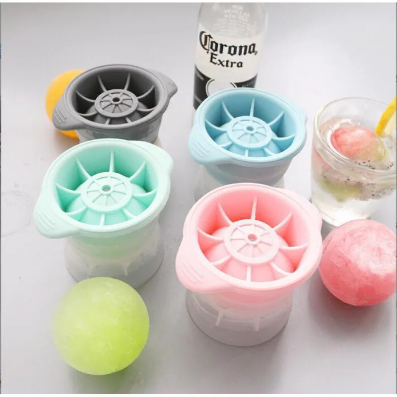 Silicone Sphere Ice Cube Mold Home Kitchen Stackable Slow Melting Ice Ball Round Jelly Making Mould For Cocktail Whiskey Drink