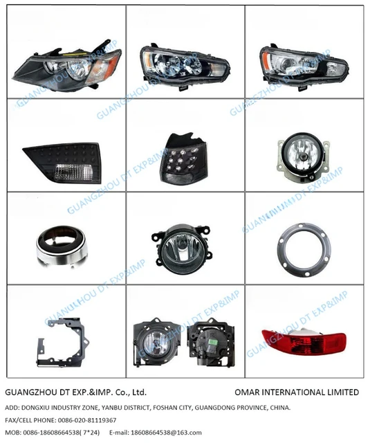 1 Piece Xenon Headlight Without Bulb or Ballast for