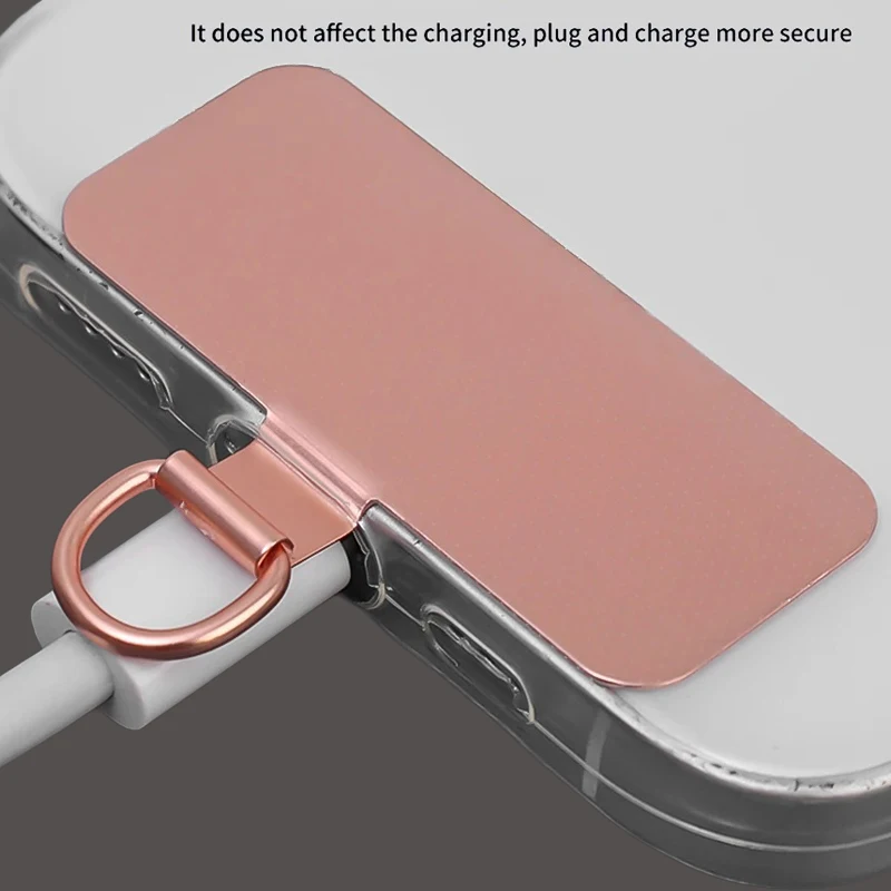 Universal Sturdy Metal Phone Lanyard Gasket Patch Cellphone Hanging Strap Gasket Replacement Lanyard Safety Connect Piece Clip