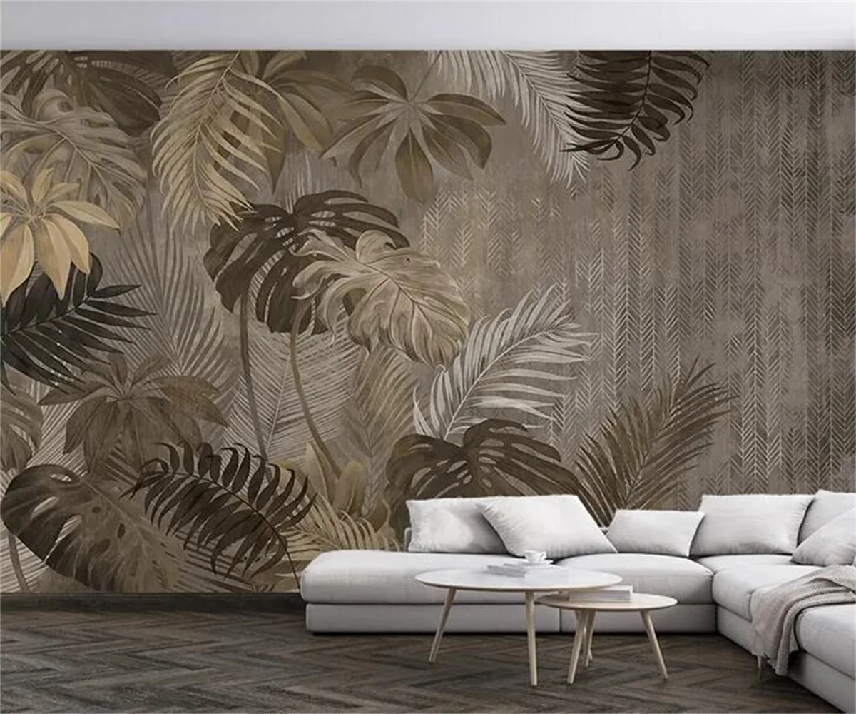 Modern Minimalist Tropical Plant Mural Papel de Parede Auto-adesivo Personalizado Pintura Decorativa para o Quarto Folha de Banana
