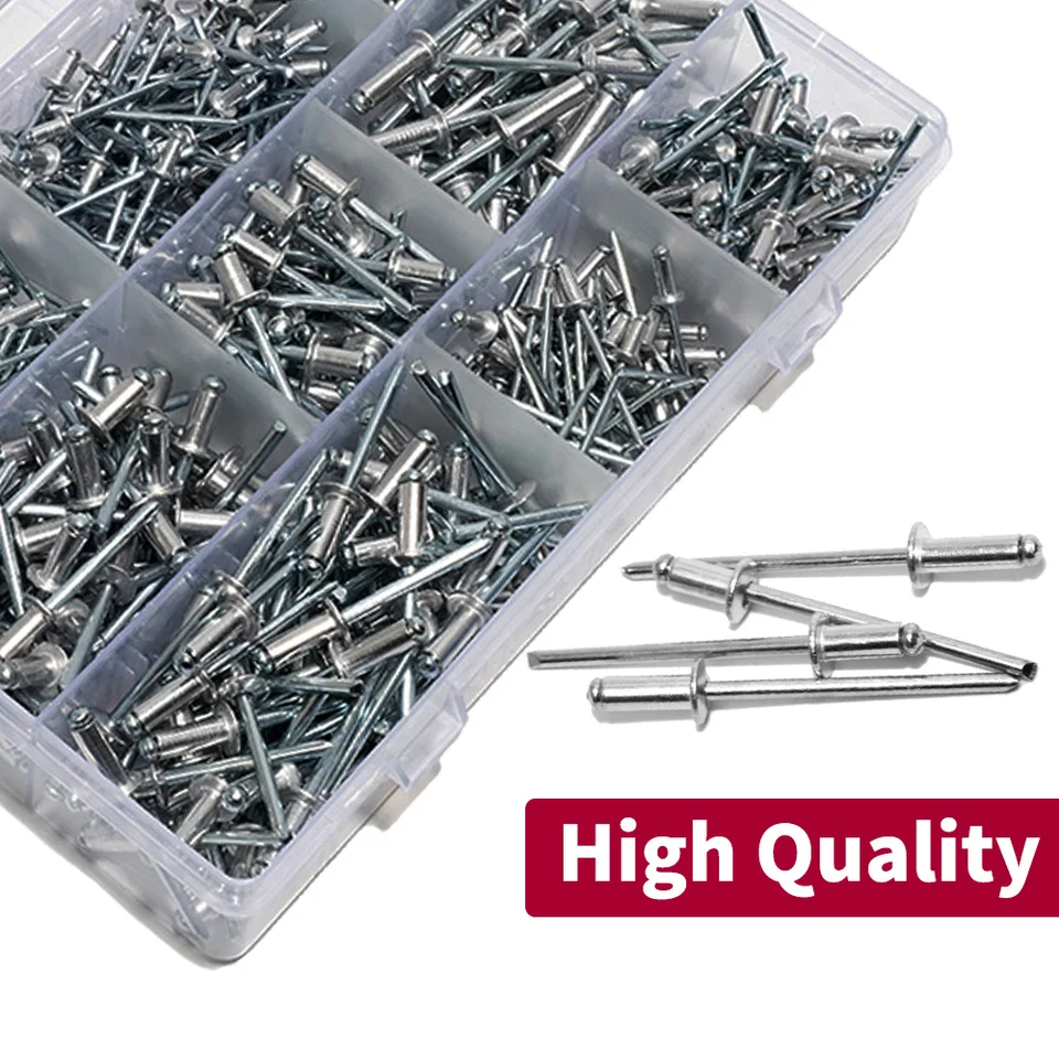 Rivet aluminium blanc tête plate 4.0 mm x 16 mm