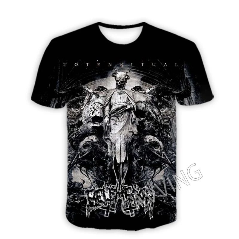 새로운 패션 여성/남성 3D 프린트 BELPHEGOR 록 캐주얼 티셔츠 힙합 티셔츠 하라주쿠 스타일 탑 의류