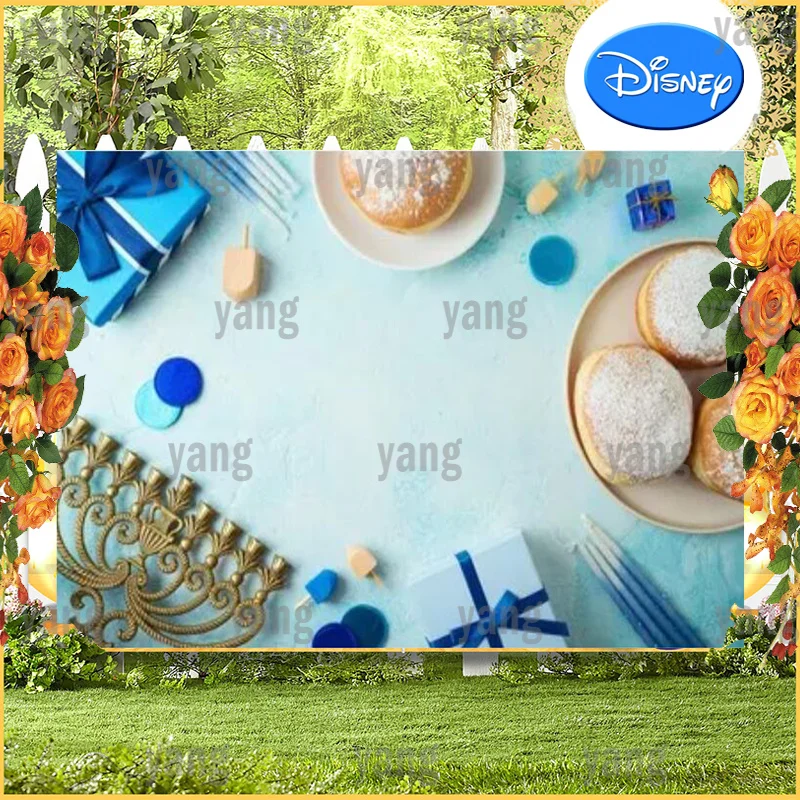 

Пользовательский мультяшный подарок декоративный фон для фотосъемки еврейский новый год Rosh Hashanah счастливая Ханука свеча лэмпстенд светильник боке фон