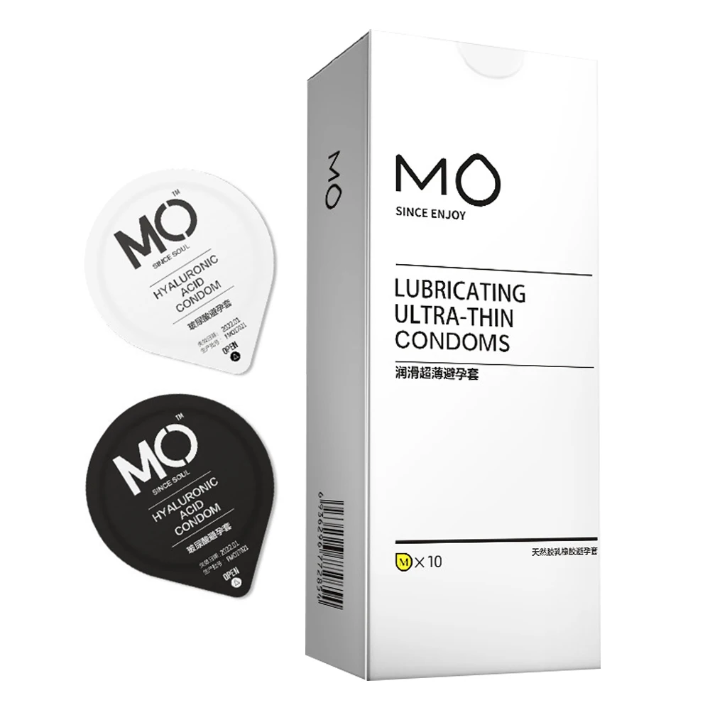 Ultra-Thin Condoms 52mm Natural Latex  with Hyaluronic Acid Lubricant Men's Sexy Penis Sleeve for Enhanced Sensation Adult Shop