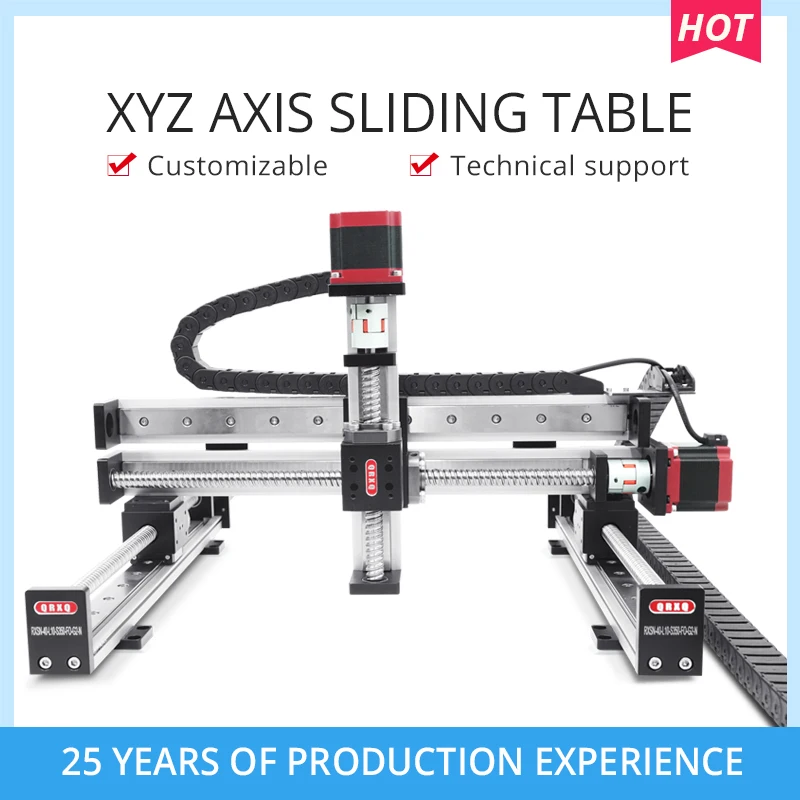 RXS40XYZ-L 선형 모듈 xyz 갠트리 전기 CNC 정밀 알루미늄 프로파일 볼 스크류 선형 가이드, 폭 40mm 선형 액추에이터