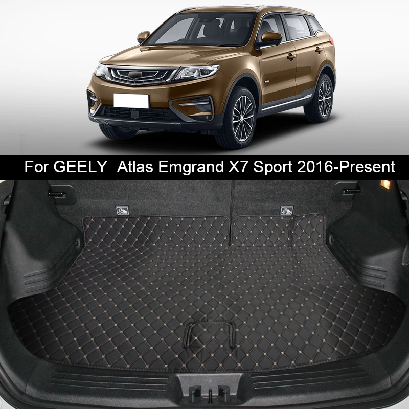 

1pc Car Custom Rear Trunk Mat Anti-Dirty For Geely Atlas Emgrand X7 Sport 2016-2025 Leather Waterproof Cargo Liner Pad Accessory