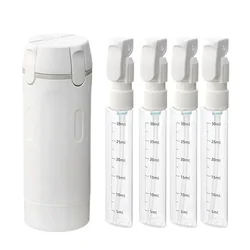 Compact Multi - Use Refillable Travel Bottles for Toiletries and Cosmetics (WHITE)