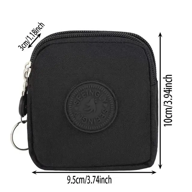 Monedero 2 En 1 Desmontable - Doble Bolsillo, Cremallera, Varios Colores
