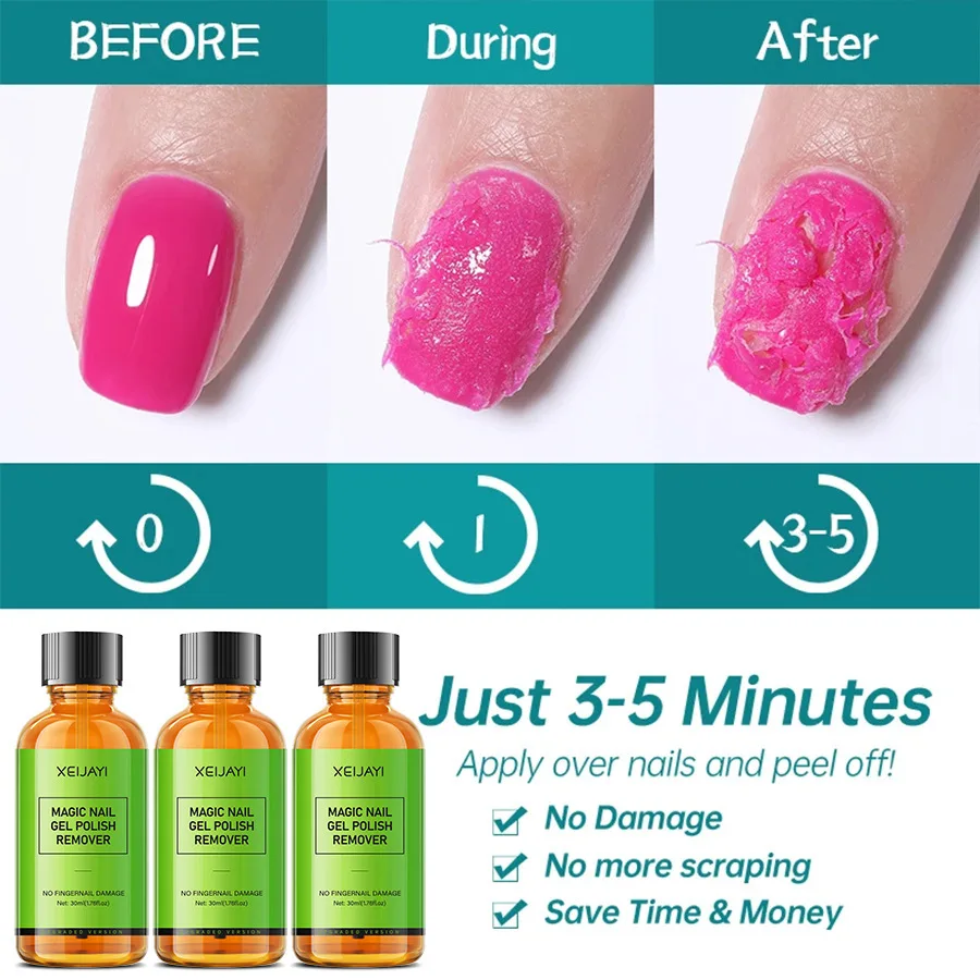 Nail Polish Remover Not Hurt Nail Burst Glue Soak Off Manicure Layer Semi-permanet Nails Art Removal Acrylic Gel Tools 4