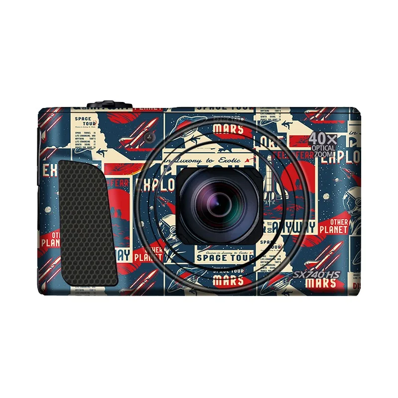 Canon PowerShot SX740HS 데칼 스킨 카메라 비닐 랩 필름 용 맞춤형 스티커 긁힘 방지 보호 코트 SX740 HS