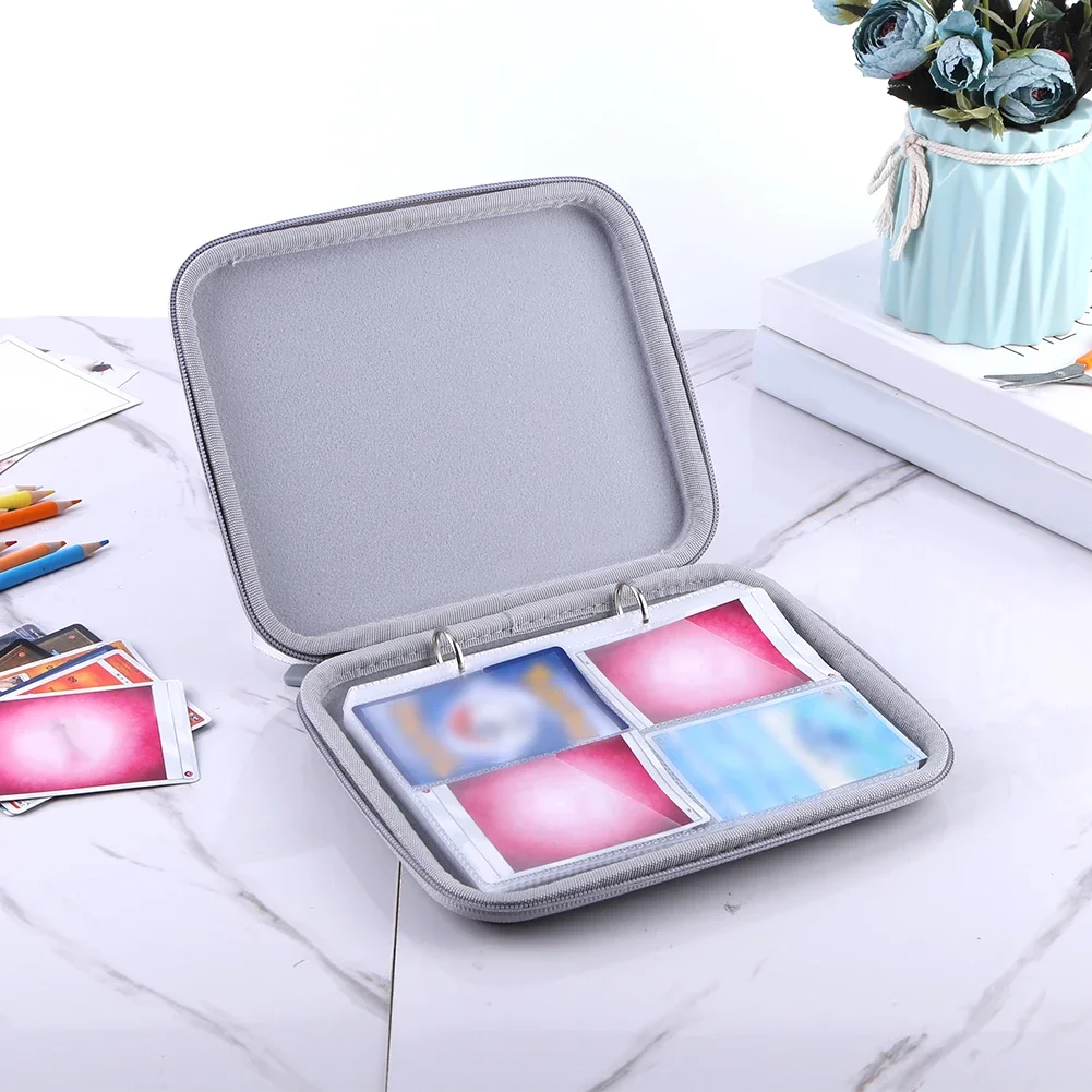 Card Case with Zipper & 80 Pockets Soft Portable Folder Card Binder Holder For Yoto Cards Mini Audiobook Card For Storaging Card