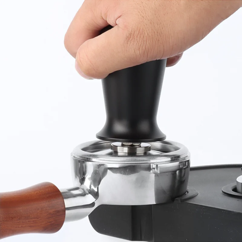 

Calibrated Espresso Coffee Tamper 30lb Spring Loaded Elastic Coffee Tamper Aluminum/Wooden Stainless Steel Coffee Powder Hammer