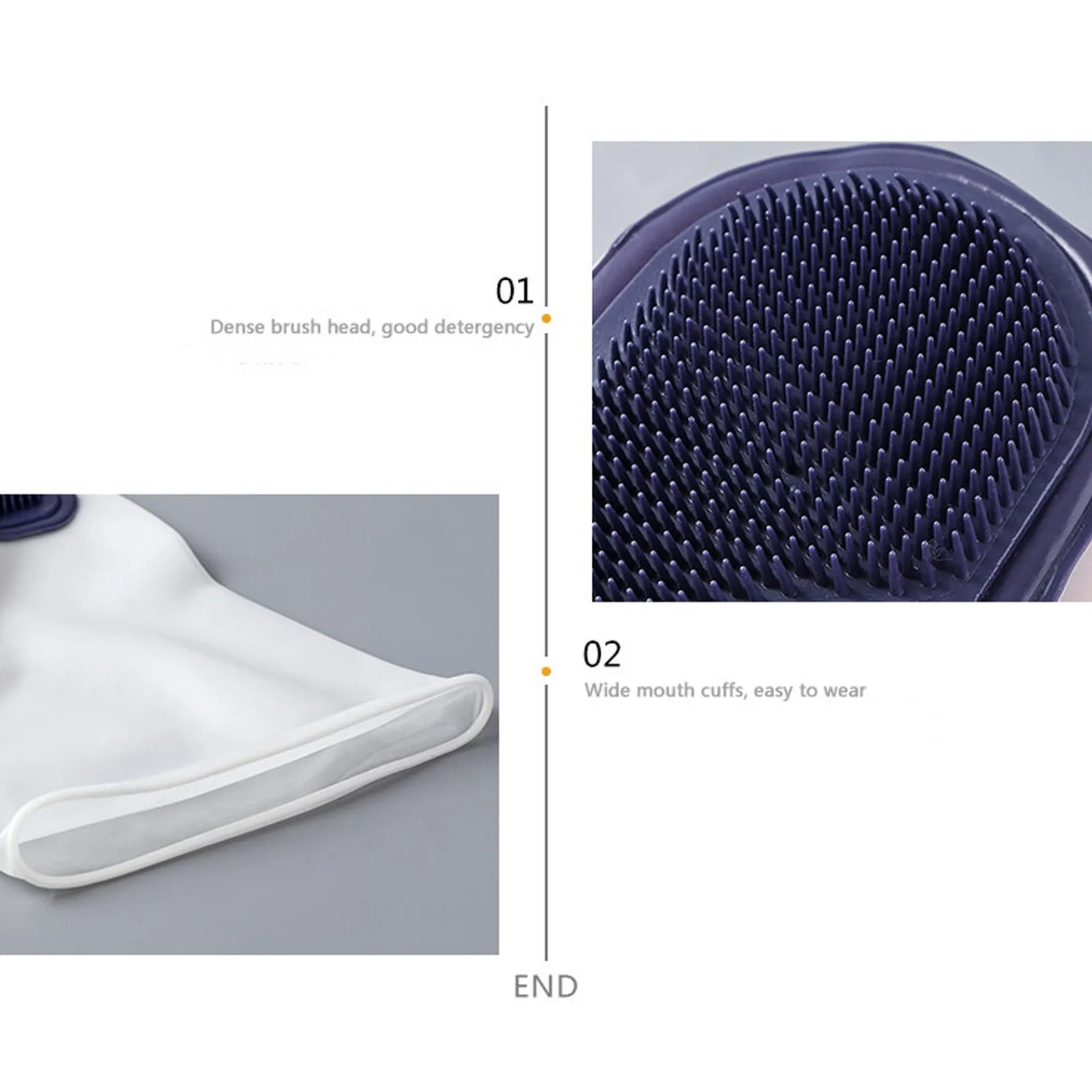 Dishwashing Gloves, Silicone Cleaning Reusable Scrub Gloves For Wash Dish,Kitchen, Bathroom