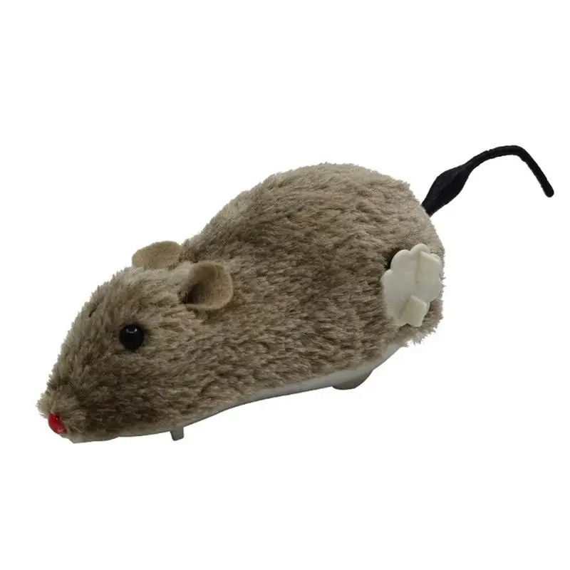 

Cat Toy Kitten Stuffed Toy Wind Up Mouse Plush Moving Mouse Decorative Interesting Cat Chasing Toys For Pet Shop Home Cattery