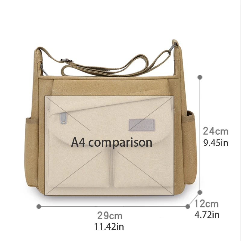 Men's crossbody bag, multi pocket design - large capacity shoulder bag - outdoor essentials, functional storage, city commuters