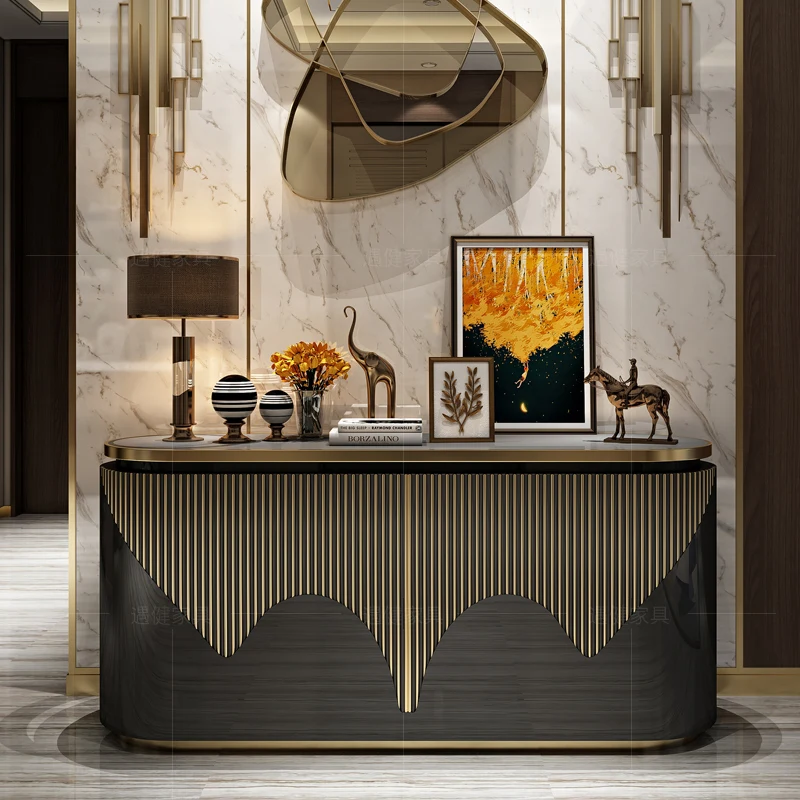 

Роскошный шкаф-буфет для прихожей в стиле постмодерн, итальянский простой американский неоклассический шкаф для фойе, напольный шкаф-шкафчик