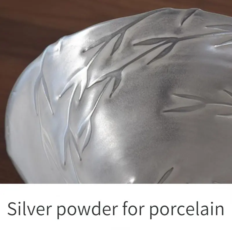 

750 °-830 ° керамическая глазурь на цвете Стерлинговое Серебро порошок пигментный Цвет Посеребренная глазурованная керамика ручная роспись металлический порошок