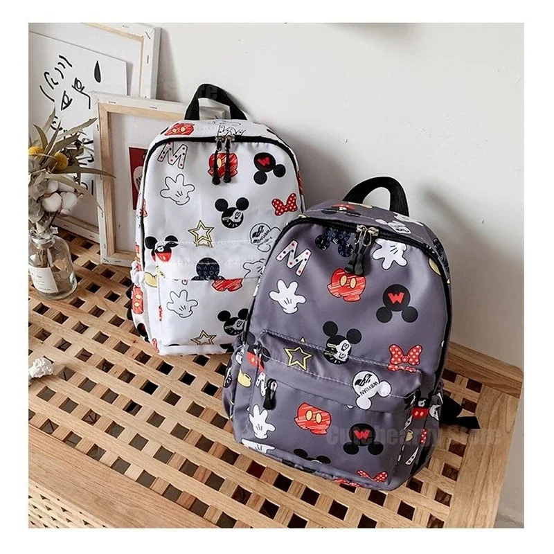 Disney Mickey Kids Backpack New Cute Cartoon Pattern Fashion Boys Girls Stationery Snack Textbook Schoolbag Outdoor Travel Gifts